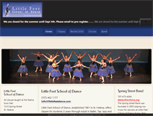 Tablet Screenshot of littlefeetdance.com